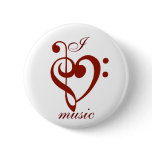 I Love Music Pin