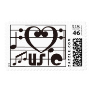 I LOVE MUSIC stamp