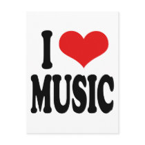 I Love Music Postcard