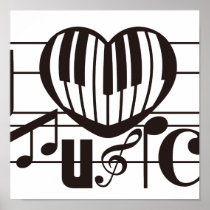I LOVE MUSIC PRINT