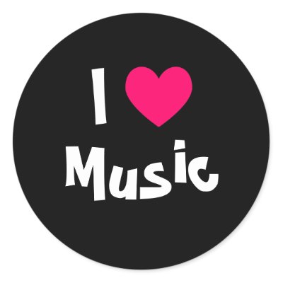 I Love Music stickers