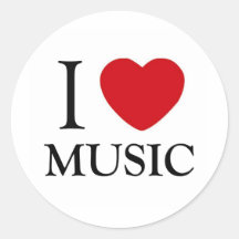 I Love Music Stickers