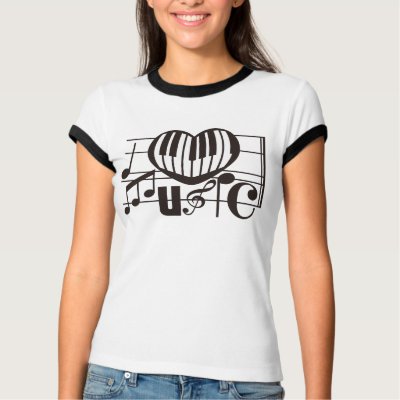 I LOVE MUSIC t-shirts