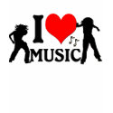 I LOVE MUSIC t-shirts