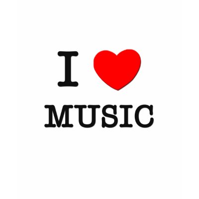 I LOVE MUSIC t-shirts