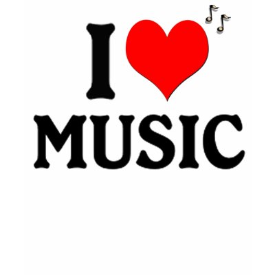 I LOVE MUSIC t-shirts