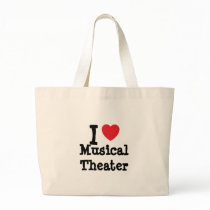 I love Musical Theater heart custom personalized bags