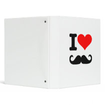 I love mustache 3 ring binder