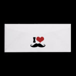 I Love Mustache Envelopes