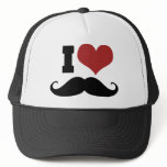 I Love Mustache Trucker Hat