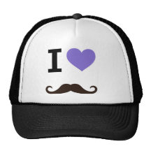 I Love Mustache Hat
