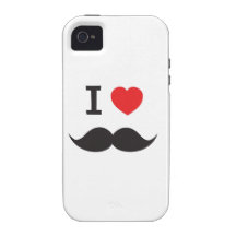 I Love Mustache iPhone 4/4S Cover
