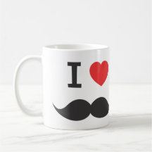 i love mustache mugs