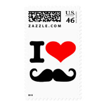 I love mustache postage stamp