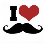 I Love Mustache Poster