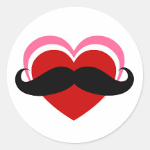 I LOVE MUSTACHE STICKER