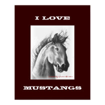 I Love Mustangs Poster posters