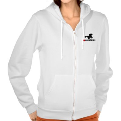 I Love Mustangs - Zipper Hoodie