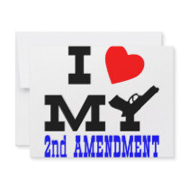 I Love My 2nd Amendment invitations