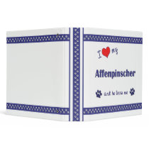 I Love My Affenpinscher (Male Dog) Vinyl Binder