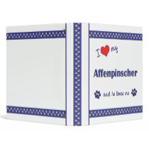 I Love My Affenpinscher (Male Dog) Vinyl Binder