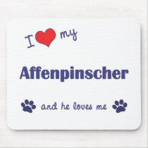 I Love My Affenpinscher (Male Dog) Mouse Mat