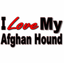 I Love My Afghan Dog Breed Merchandise photo sculptures
