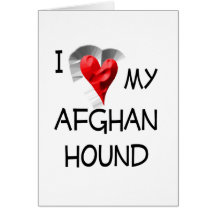 I Love My Afghan Hound Cards