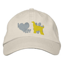 I Love my Afghan Hound Embroidered Hat embroidered hats by MenagerieMayhem I Love my Afghan Hound Embroidered Hat embroidered hats