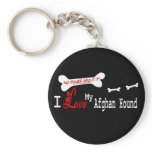 I Love My Afghan Hound Gifts Keychains