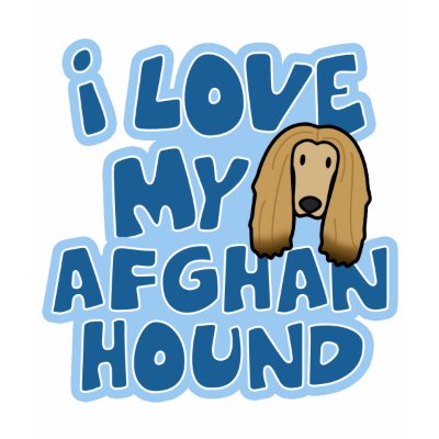 I Love My Afghan Hound Girl's Ringer TShirt by MenagerieMayhem