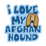 I Love My Afghan Hound Girl's Ringer TShirt