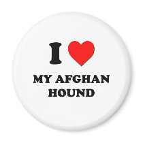 I Love My Afghan Hound Magnets