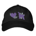 I Love my Afghan Hound Monochrome Embroidered Hat embroidered hats