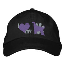 I Love my Afghan Hound Monochrome Embroidered Hat embroidered hats