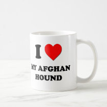 I Love My Afghan Hound Mugs