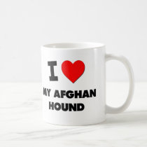 I Love My Afghan Hound Mugs