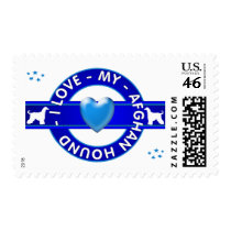 I Love My Afghan Hound Stamp