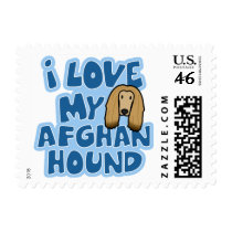 I Love My Afghan Hound Stamps