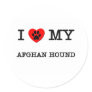 I LOVE MY AFGHAN HOUND STICKER