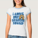 I Love My Afghan Hound Women's Ringer T-Shirt by MenagerieMayhem I Love My Afghan Hound Women's Ringer T-Shirt