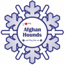 I Love My Afghan Hounds (Multi Dogs) Ornament photo sculptures