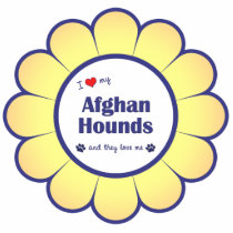 I Love My Afghan Hounds (Multi Dogs) Ornament photo sculptures