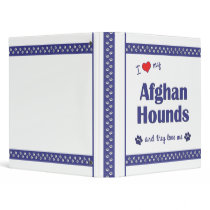 I Love My Afghan Hounds (Multiple Dogs) Vinyl Binder