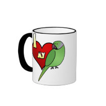 I Love my African Ringneck Parakeet Mug