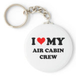 I Love My Air Cabin Crew keychains