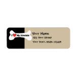 I Love My Airedale - Dog Bone Return Address Labels