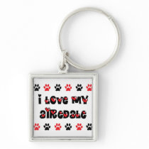 I Love My Airedale Key Chain