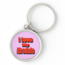 I Love My Airedale Key Chain