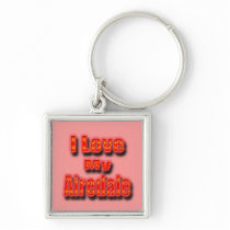 I Love My Airedale Key Chain